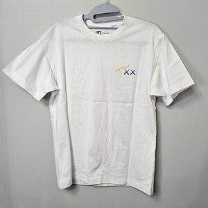 Uniqlo x KAWS White Tee with Yellow and Blue Accents